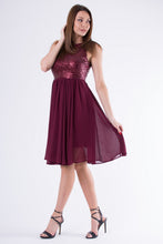 Load image into Gallery viewer, EVA & LOLA DRESS burgundy 58006-1