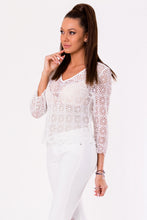 Load image into Gallery viewer, BLOUSE -WHITE 48024-1