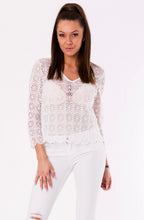Load image into Gallery viewer, BLOUSE -WHITE 48024-1