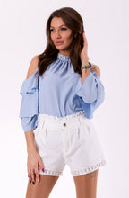 Load image into Gallery viewer, BLOUSE -BLUE 46032-2