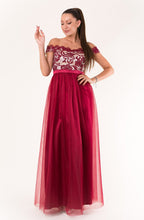 Load image into Gallery viewer, EVA & LOLA DRESS burgundy 60010-1