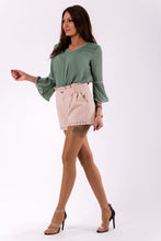 Load image into Gallery viewer, BLOUSE -KHAKI 46030-1