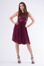 Load image into Gallery viewer, EVA & LOLA DRESS burgundy 58006-1