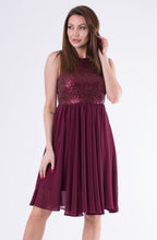 Load image into Gallery viewer, EVA & LOLA DRESS burgundy 58006-1