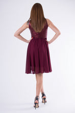 Load image into Gallery viewer, EVA & LOLA DRESS burgundy 58006-1