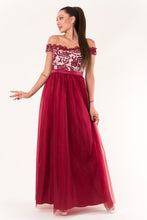Load image into Gallery viewer, EVA & LOLA DRESS burgundy 60010-1