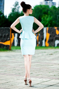 3507-2 a vest dress with no sleeves - mint sorbet