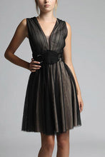 Load image into Gallery viewer, SOKY SOKA  DRESS BLACK-NUDE 600017-1
