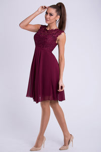 EVA & LOLA DRESS EGGPLANT 26012-3