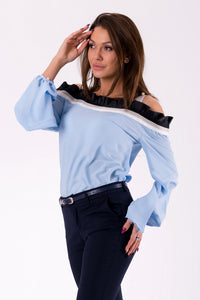 BLOUSE -BLUE 46031-1