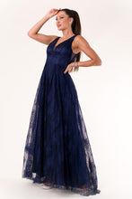 Load image into Gallery viewer, EVA &amp; LOLA DRESS NAVY BLUE 60007-2
