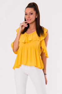 BLOUSE - MUSTARD 48027-1