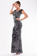 Load image into Gallery viewer, EVA&amp;LOLA  DRESS sequins SILVER 54004-2
