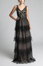 Load image into Gallery viewer, SOKY SOKA  DRESS BLACK-NUDE 62002-2

