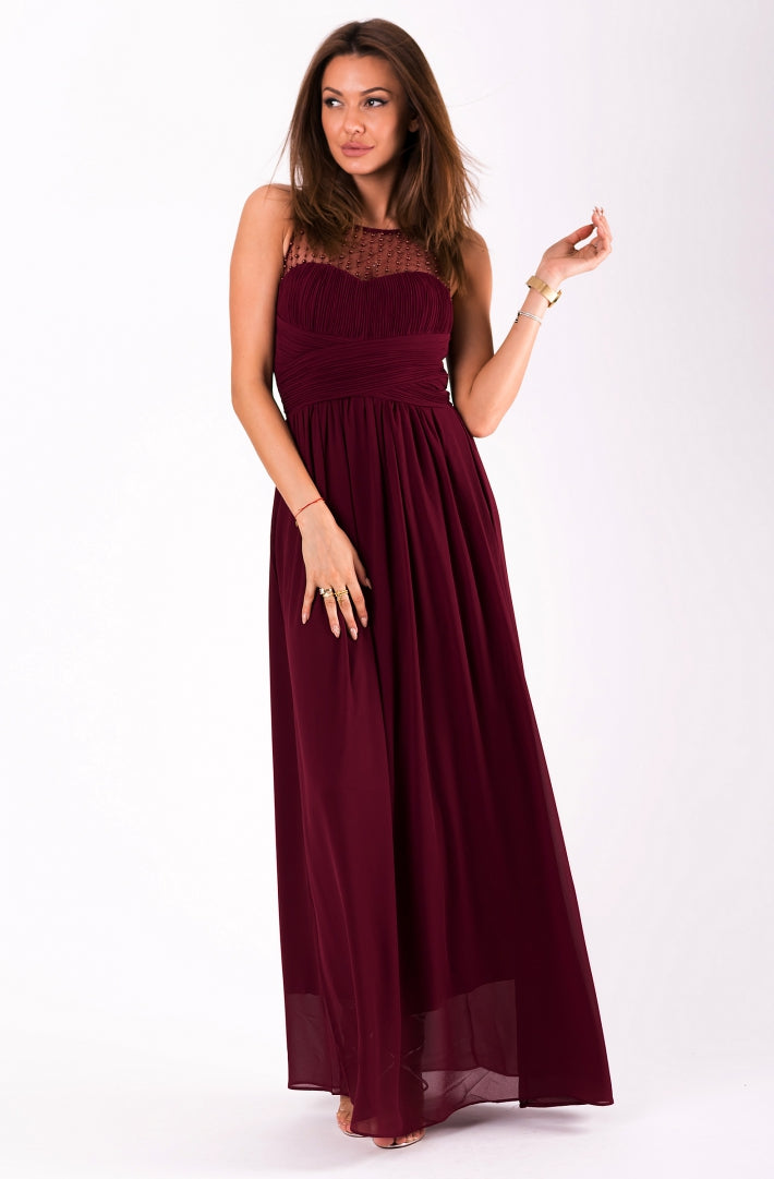 EVA & LOLA DRESS - eggplant 9709-6