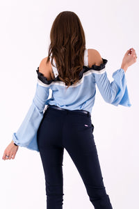 BLOUSE -BLUE 46031-1