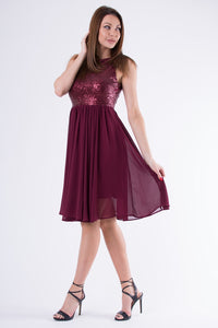 EVA & LOLA DRESS burgundy 58006-1