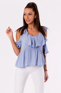 BLOUSE -BLUE 48027-4