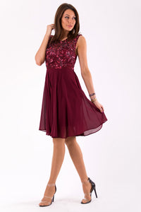 EVA&LOLA  DRESS eggplant 46036-4