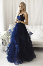 Load image into Gallery viewer, SENAT  PRINCESS DRESS NAVY BLUE 68001-1
