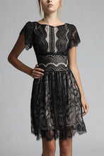 Load image into Gallery viewer, SOKY SOKA  DRESS BLACK-NUDE 600012-2
