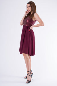 EVA & LOLA DRESS burgundy 58006-1