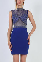 Load image into Gallery viewer, SOKY SOKA DRESS ROYAL BLUE 53019-1
