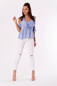 BLOUSE -BLUE 48027-4