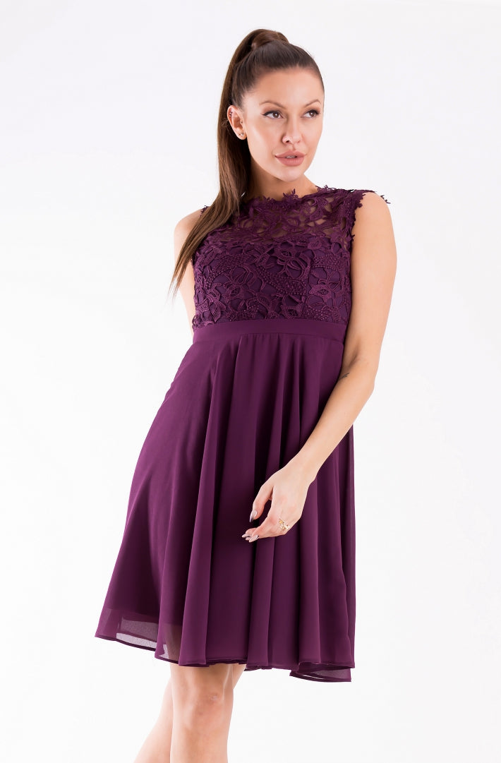 EVA & LOLA DRESS plum 26012-11