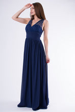 Load image into Gallery viewer, EVA &amp; LOLA DRESS NAVY BLUE 58003-4
