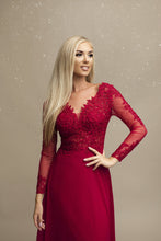 Load image into Gallery viewer, SENAT LACE DRESS CHERRY 67005-1
