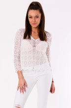 Load image into Gallery viewer, BLOUSE -WHITE 48024-1
