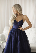 Load image into Gallery viewer, SENAT QUEEN  DRESS NAVY BLUE 68003-3
