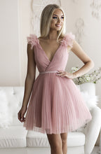 Load image into Gallery viewer, SENAT SHORT PLEATED  DRESS DELICATE PINK 66003-4
