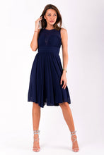 Load image into Gallery viewer, EVA&amp;LOLA  DRESS NAVY BLUE 51003-3
