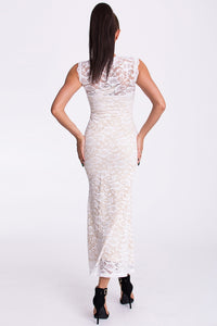 EMAMODA DRESS - WHITE cream-17005-3