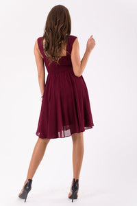 EVA&LOLA  DRESS eggplant 46036-4