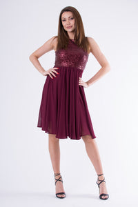 EVA & LOLA DRESS burgundy 58006-1