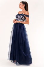 Load image into Gallery viewer, EVA &amp; LOLA DRESS NAVY BLUE 60010-3
