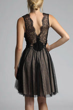 Load image into Gallery viewer, SOKY SOKA  DRESS BLACK-NUDE 600017-1
