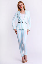 Load image into Gallery viewer, 4306-2 Pastel striped jacket - blue
