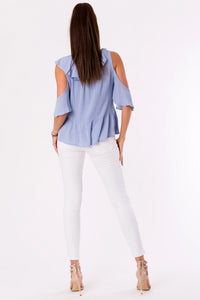 BLOUSE -BLUE 48027-4