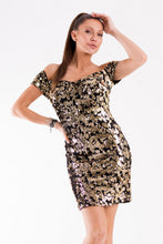 Load image into Gallery viewer, EVA&amp;LOLA  DRESS sequins GOLD 54005-2
