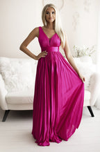 Load image into Gallery viewer, SENAT PLEATED  DRESS FUSHIA 66002-4
