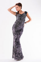 Load image into Gallery viewer, EVA&amp;LOLA  DRESS sequins SILVER 54004-2
