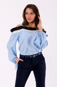 BLOUSE -BLUE 46031-1