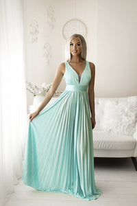 SENAT PLEATED  DRESS TURQUOISE 66002-2