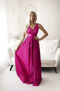 SENAT PLEATED  DRESS FUSHIA 66002-4