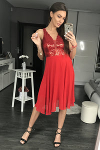 PINK BOOM  DRESS - RED 44016-1