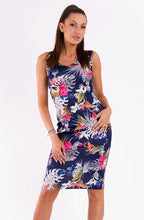 Load image into Gallery viewer, EMAMODA DRESS NAVY 49002-1
